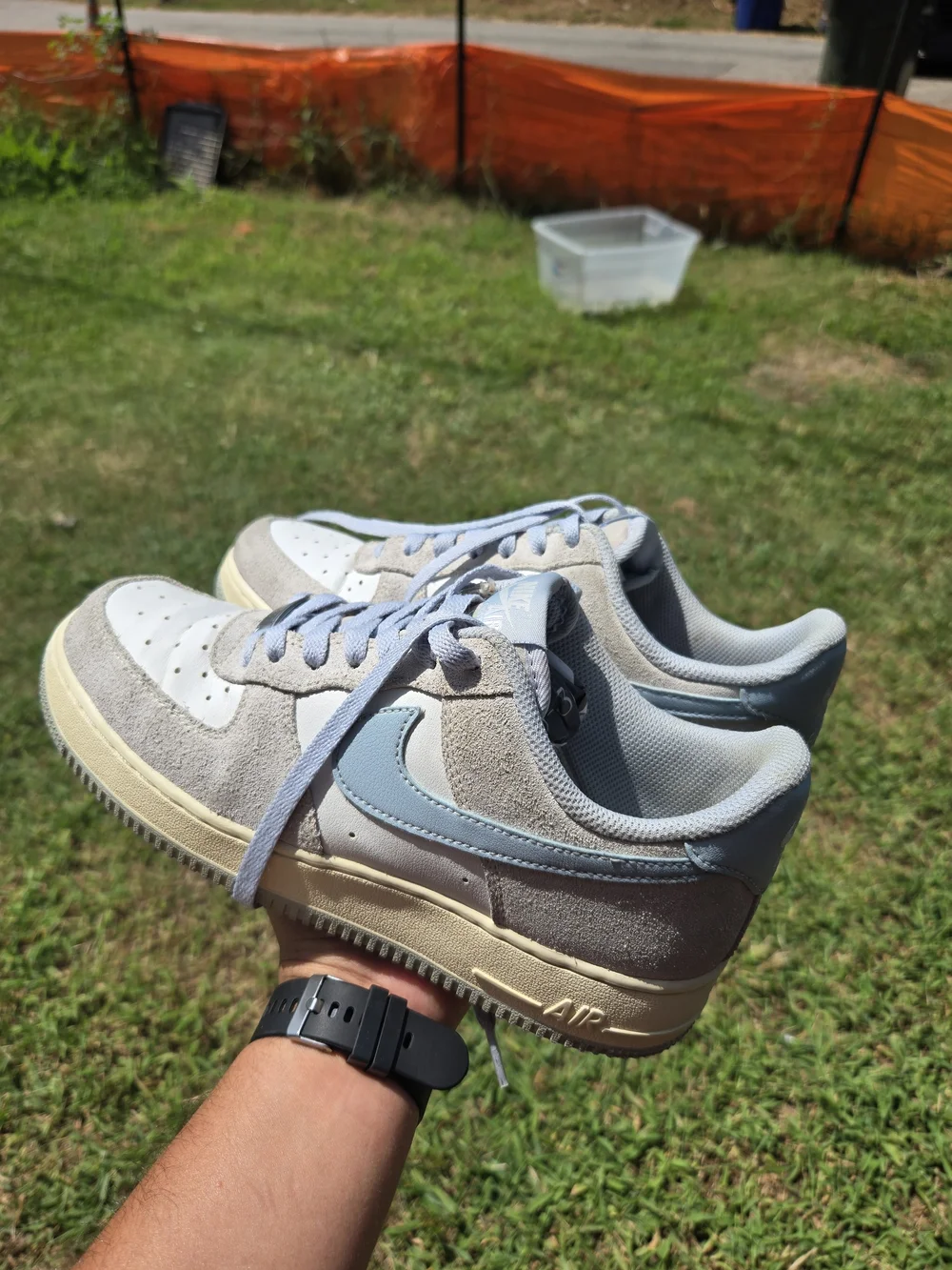 Nike Women’s Low-Top Casual Sneakers in Light Blue and Cream